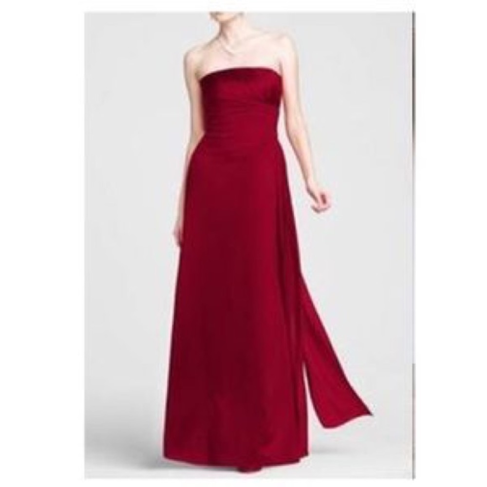 David’s Bridal Strapless Bridesmaid Dress